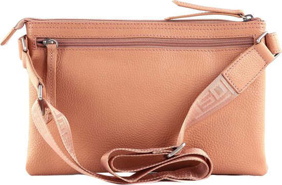 JOST Cuir Sac à épaule bandoulière Vika Crossover Bag Apricot Vieux rose