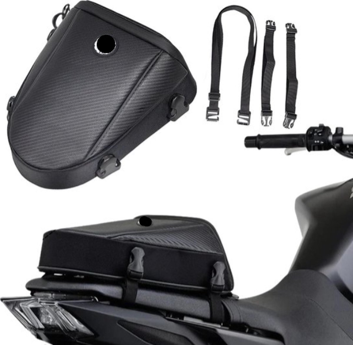 Multifunctionele Waterdichte Motorfiets Achterbanktas – Grote Capaciteit Motocross Rider Schoudertas met Regenhoes voor Motorfiets, Scooter, en Motorrijden