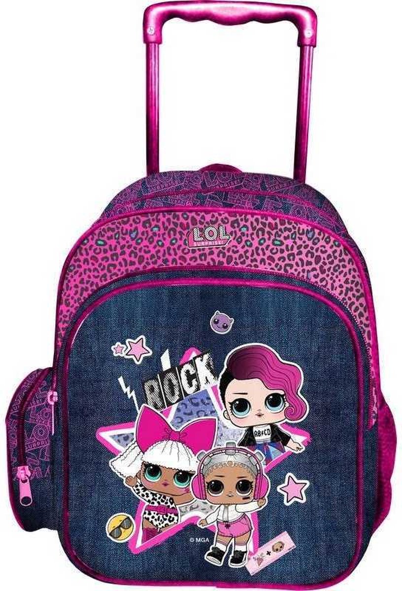 LOL Surprise - Rugzak Trolley - Kleine reiskoffer - Schooltas - Junior formaat -31 x 24 x 15 cm.