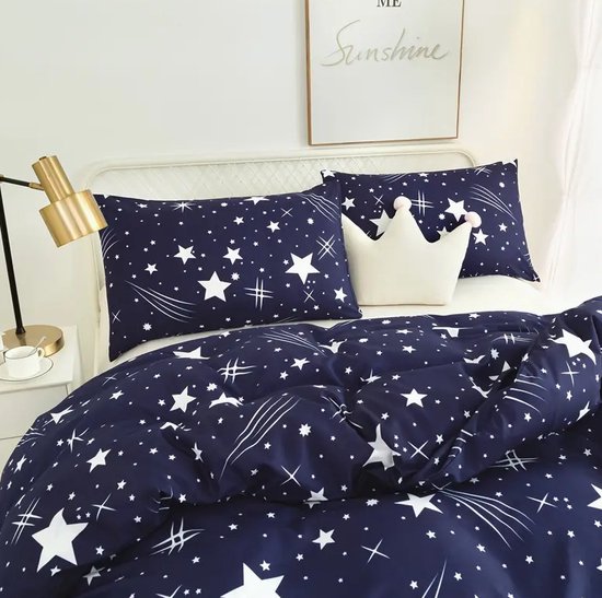 Sterren Dekbedovertrek | Dekbedovertrek 200x200cm met 2 bijhorende kussenslopen | Sterren Dekbedovertrek | Grappig Dekbedovertrek | Tiener Dekbedovertrek | 100% polyester | Exclusief Dekbed