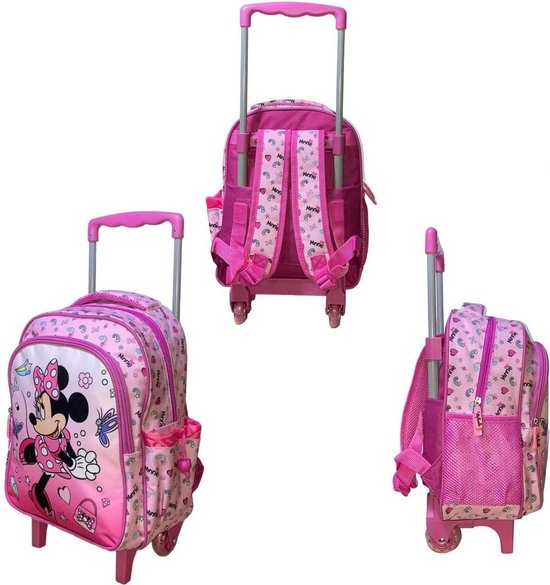 Egchescebo School Kids Rolling Rugzak voor Meisjes met Wielen Trolley Wielen Rugzak, Rosa220416-lg, 17, Klassiek