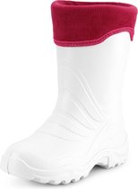 Ladeheid LA-LMG-861-Termix Dames Regenlaarzen - Rubber - Gevoerd - EVA - Waterdicht – Wit/roze – 32/33