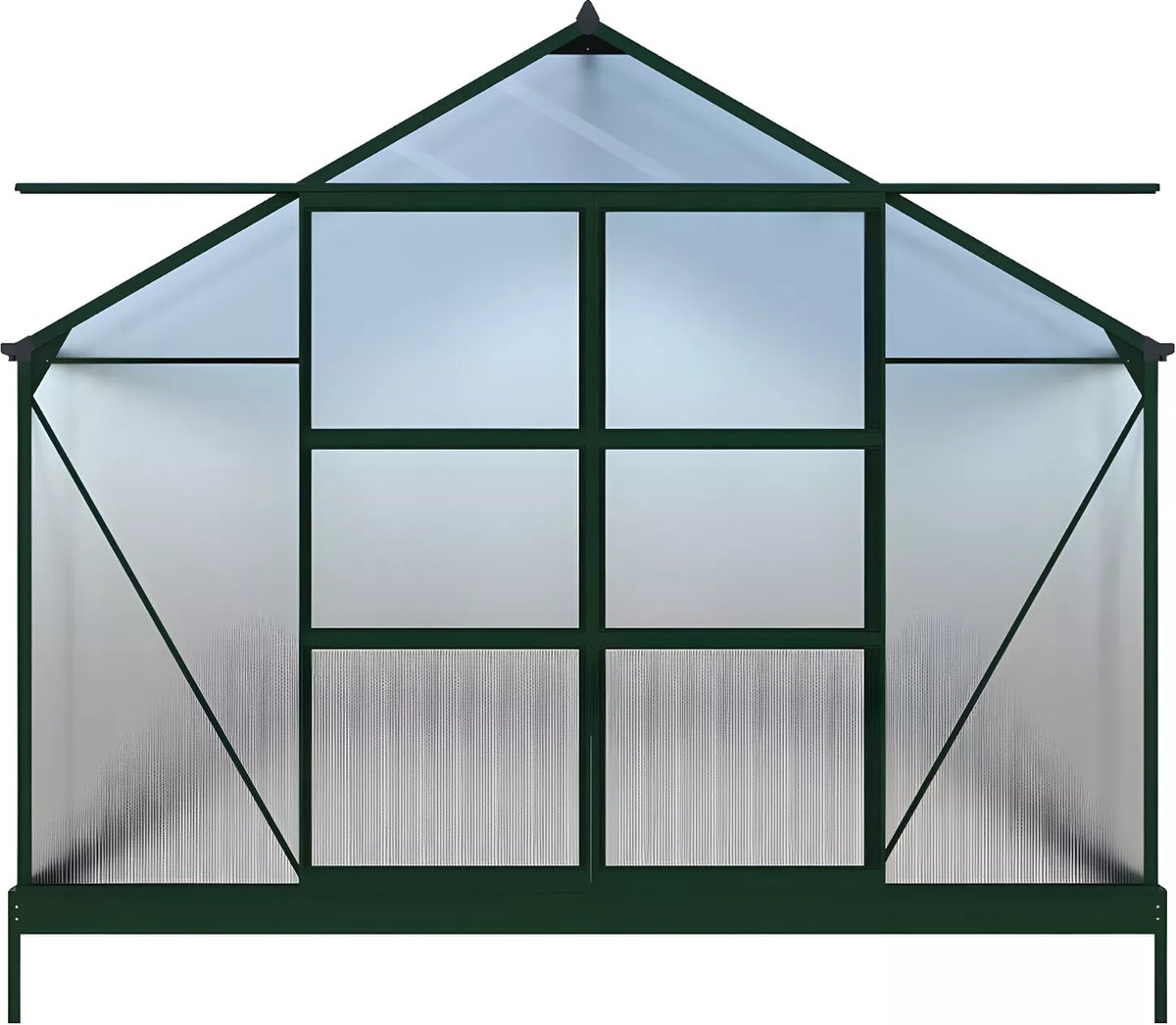 Vente-unique Tuinkas van polycarbonaat 16,8 m² IXORA met basis