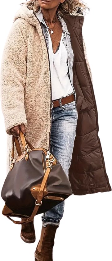 Manteau d'hiver Nivard - Parka - Femme - Hiver - Manteau - Adulte - Élégant - Café - M