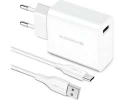 Power Adapter met USB-A naar USB-C Kabel - 1 Meter - 18W - Quick Charge