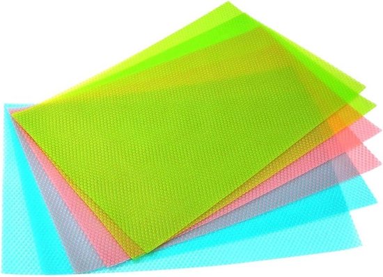 Koelkastmatten, 8 stuks, madeliefjes, koelkast, antibacteriële mat, ladebescherming, keuken, waterdicht, antislip, 45 x 30 cm (8 stuks