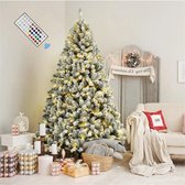 7ft Pre-Verlichte Kerstboom Met Afstandsbediening - Sneeuw Flocked Kerstboom Met 470 Multi-Color RGB Lights - Kunstmatige Kerstboom - Opvouwbare Stand - Sneeuw Tak Tips Voor Home Office Party