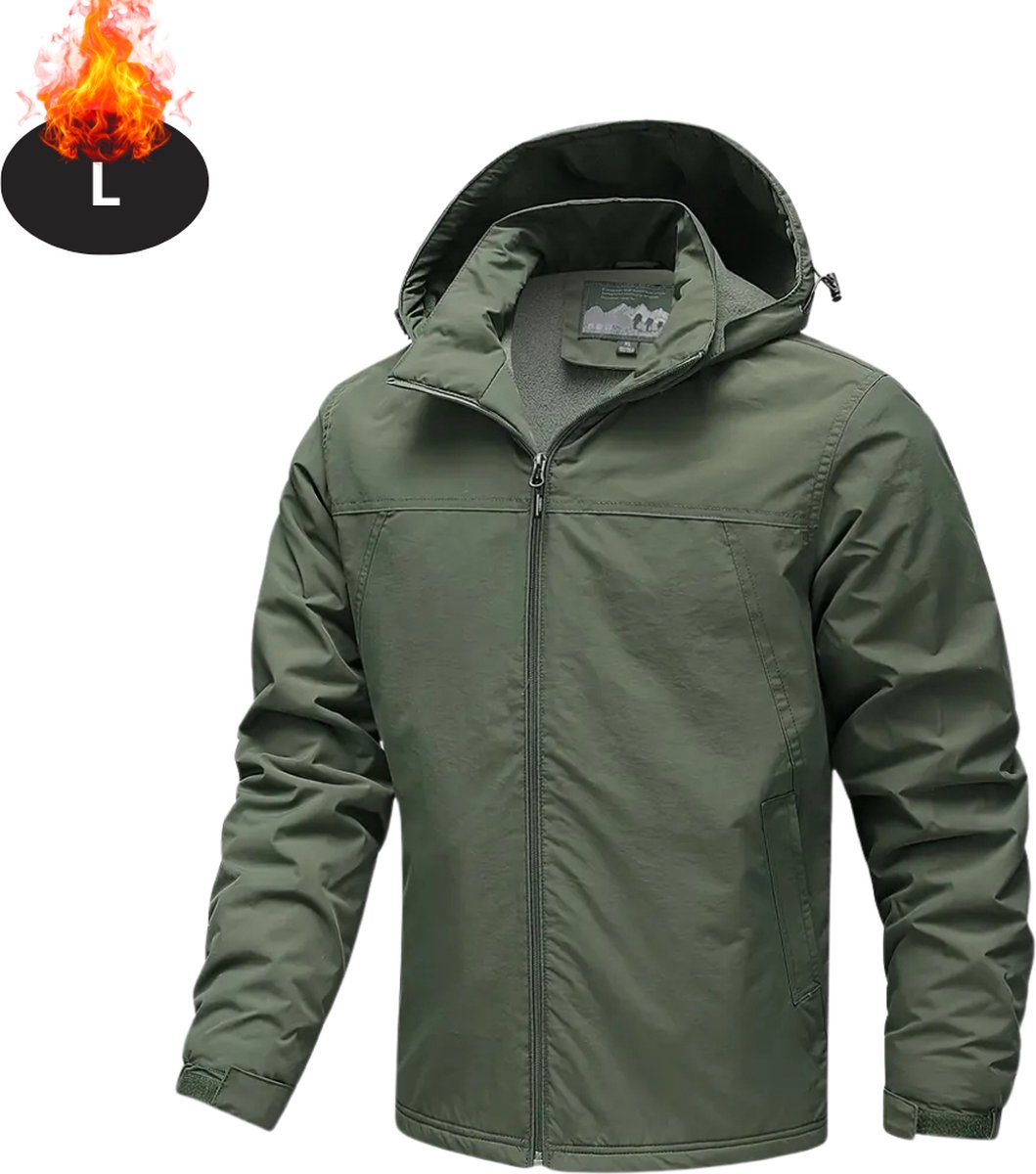 Nivard Winterjas Parka Heren Winter Jas Volwassen Stijlvol Legergroen