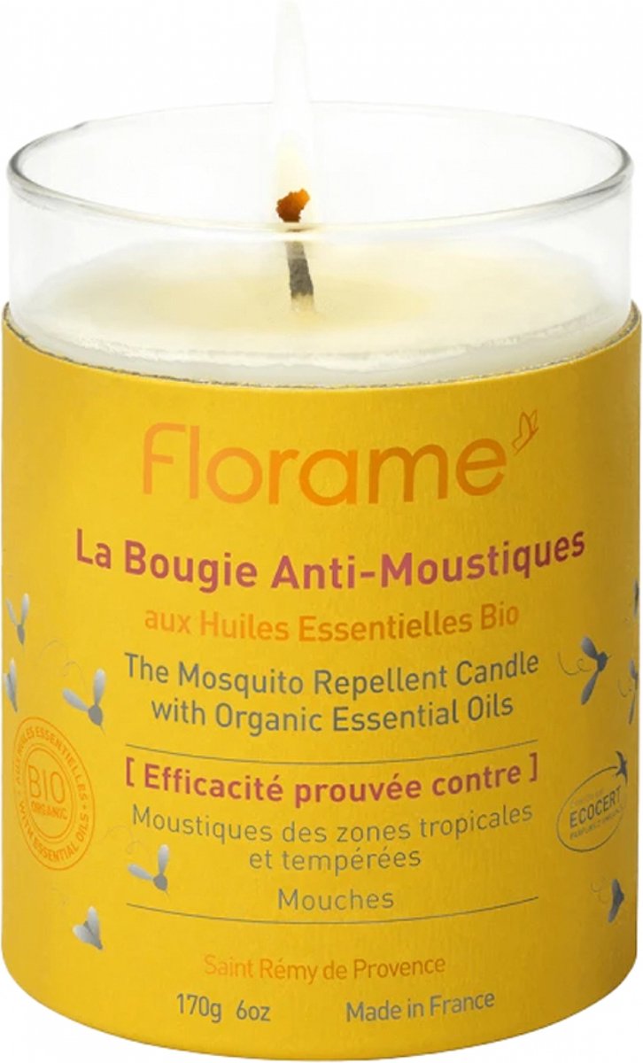 Biologische muggenwerende kaars 170 g|Organic mosquito repellent candle 170 g|Bougie anti-moustiques BIO 170 g