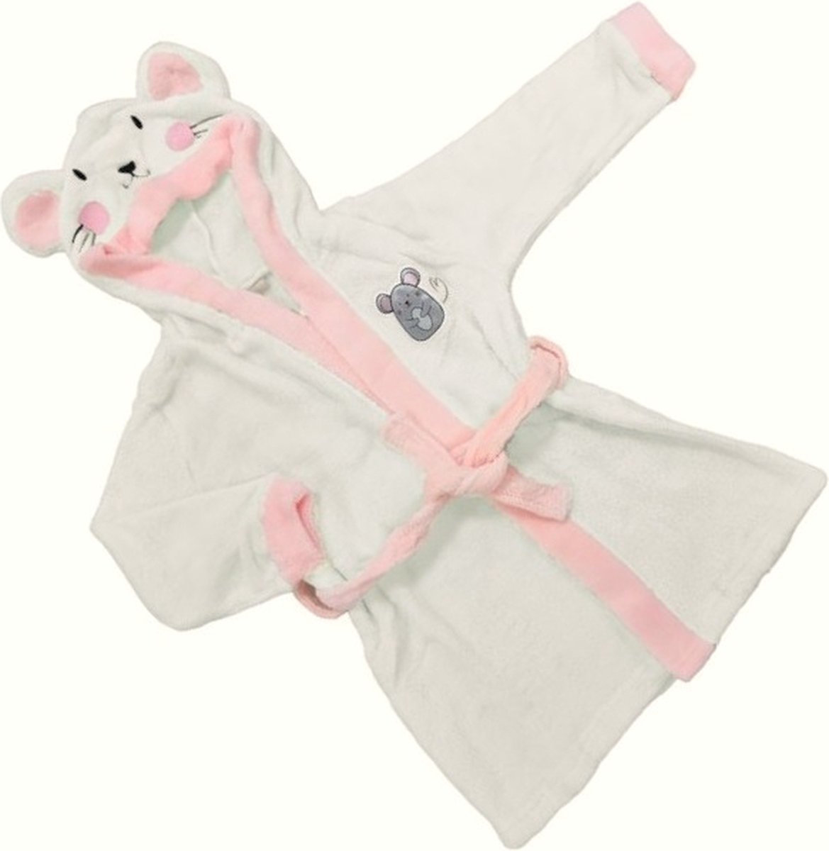 Badjas Kind - Maat 98/104 - Muis - Ultra Zacht en Warm - Fleece