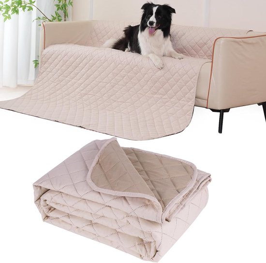 Dreamzie - Waterdichte hondendeken 127x152 cm - Omkeerbare waterdichte deken - voor hondenbed en bank in Sherpa Fleece - wasbaar - paars