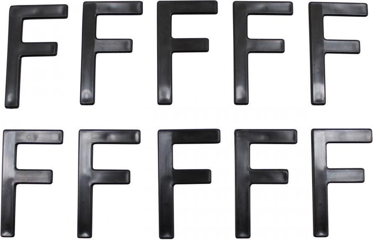 Lettre F pour plaque d'immatriculation Tiflex H45mm Neuf pour moto