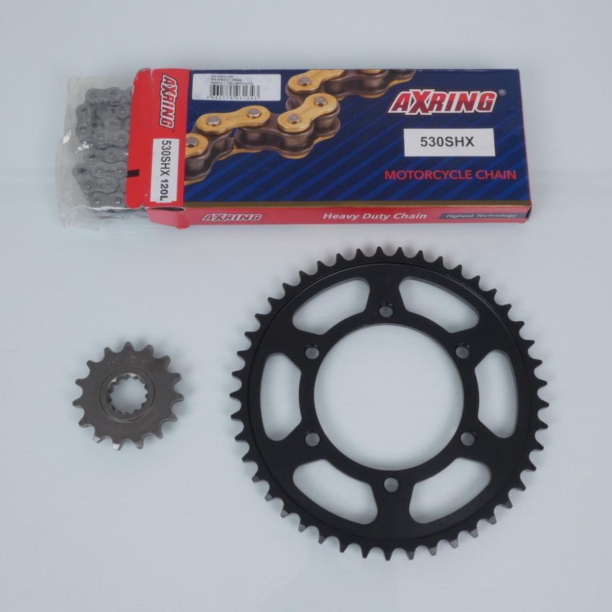 Kit chaîne Axring pour moto Yamaha 1000 YZF R1 2009 à 2014 15x45 P530 Al110mm