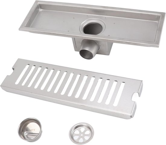 douchedrain Tegelrooster - Mat Zwart, 70cm