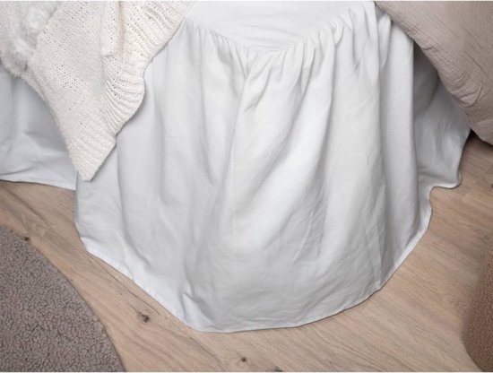 Jotex Colour bedhoes, 100% hoogwaardig biologisch katoen, bedrok, hoogte 60 cm, grijsbeige, 90 x 200 cm
