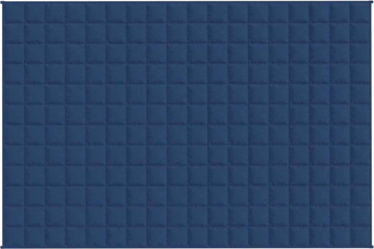 vidaXL Verzwaringsdeken - 120x180 cm - 9 kg - Blauw Verzwaringsdeken - Slaapcomfort - Slaapproblemen - Weighted Blanket - Blauwe Deken