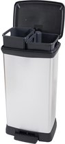 Bol.com Curver Decobin Duo Prullenbak - 23L+23L - Rechthoekig - Metallic aanbieding