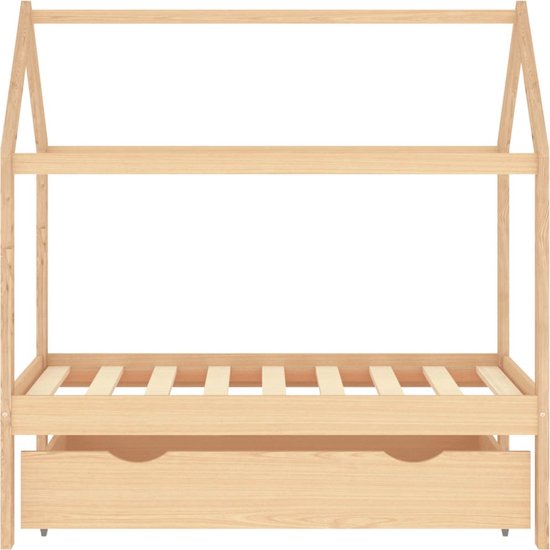 Lit enfant The Living Store - Style cabane dans les arbres - Bois - 146 x 77 x 140 cm - Avec tiroir