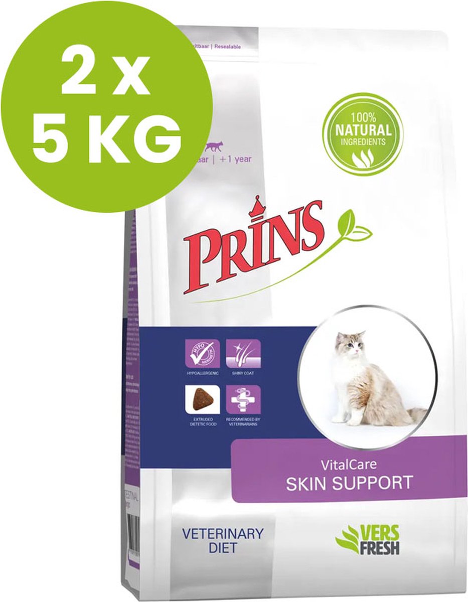 Prins VitalCare Diet Skin Support - Kattenvoer - 2 x 5 kg