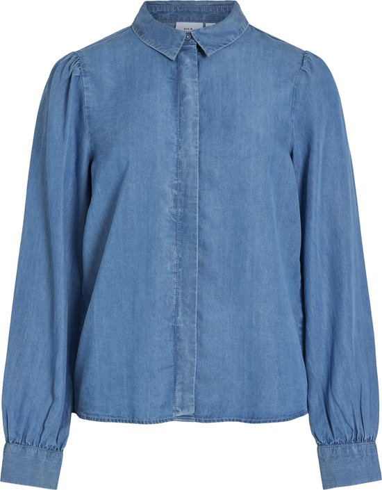 VILA denim spijkerrok medium blue denim