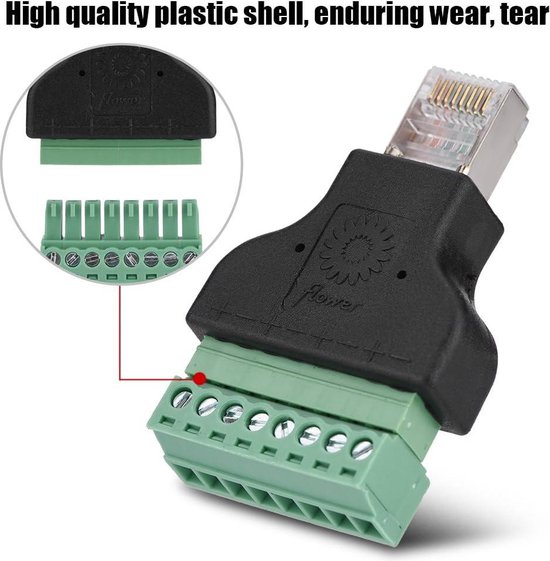 Mannelijk Naar Schroefaansluitingadapter 8-pins RJ45 Ethernet EIA/TIA ...