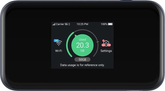 ZTE MU5001 5G MiFi Router - WiFi 6 AX1800 - 4500 mAh batterij - Bol