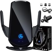 AG130 Telefoonhouders auto voor ventilatie rooster - telefoonhouders- draadloos lader - Mobiel / Gsm houder Draadloze Telefoonhouder -Telefoonhouders auto- Ventilatie - telefoonstandaard Zwart- Dashboard - Oplader - Magnetisch