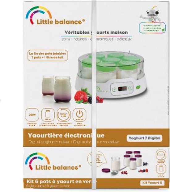 Little balance 8487 - Yoghurtmaker Inclusief 13 potjes - timer - LCD display - vaatwasbestendig — afbeelding 4