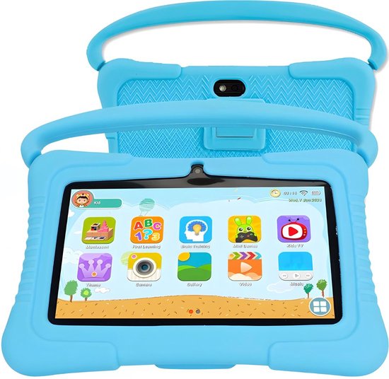 ZINLY® Kindertablet - 7 inch - Langdurig gebruik - kids tablet - Voor kinderen vanaf 3 jaar - Ouderlijk Toezicht App - Blauw