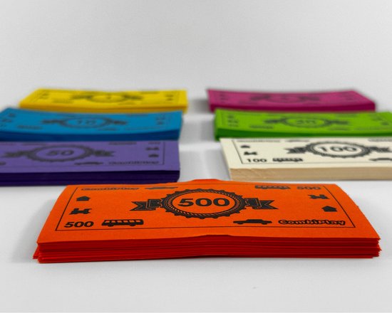 Argent Fictif Opoly – 520 Billets En 8 Coupures – Monnaie De Jeu De Société – Pour Enfants, École Et Soirées