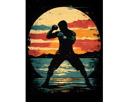Bokser Poster | Sport Poster | Vechter Poster | Actie Poster | Energie Poster | Kunst Poster | 60x90cm | Wanddecoratie | Muurposter | 4236MT | Geschikt om in te lijsten