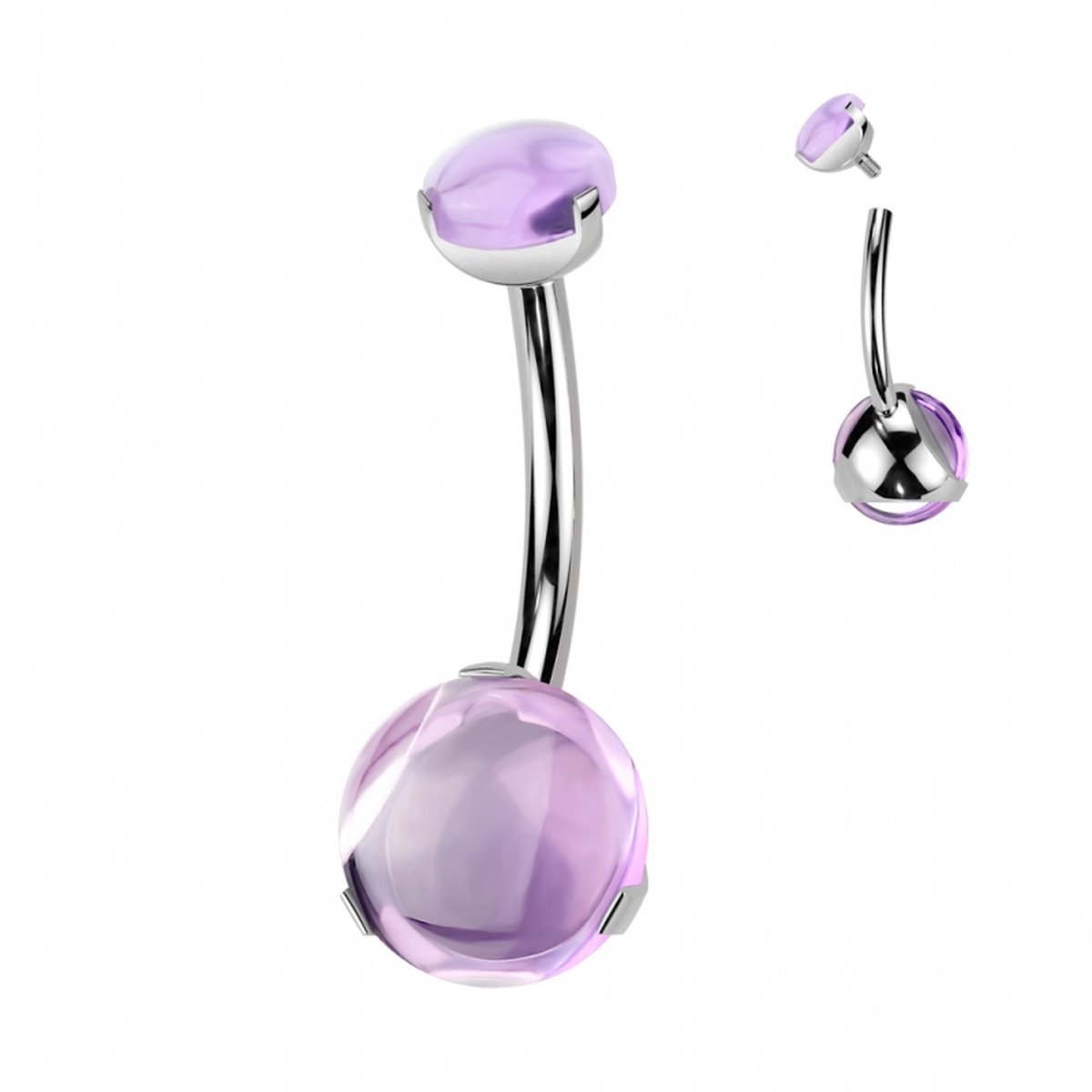 Piercing titanium Amethist - LMPiercings