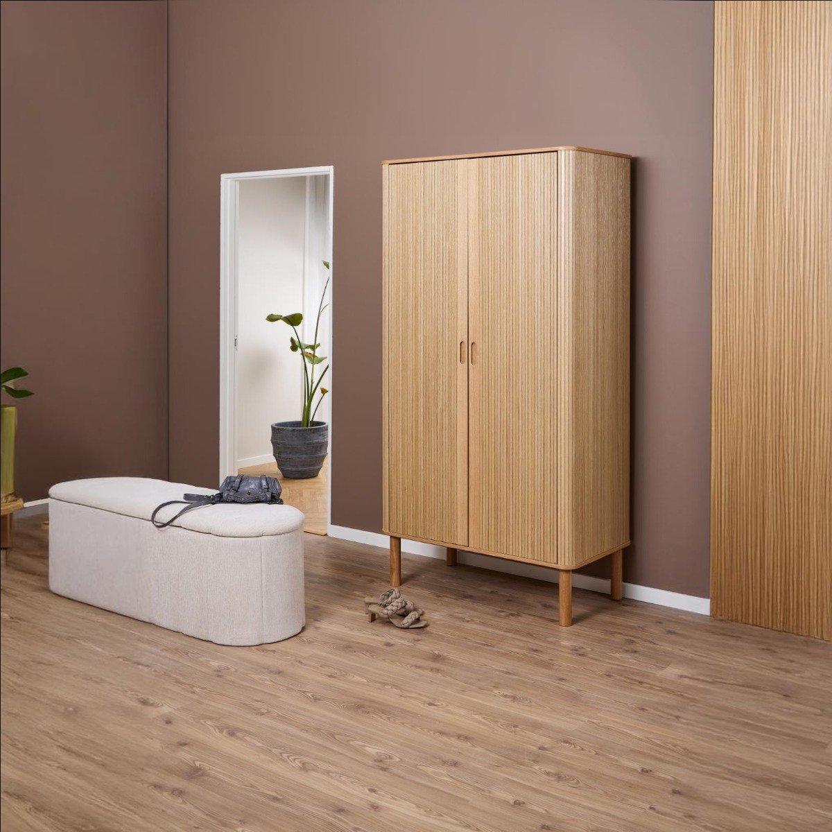 Giga Living Kledingkast Rustam - 100x55x200cm - Naturel Eiken