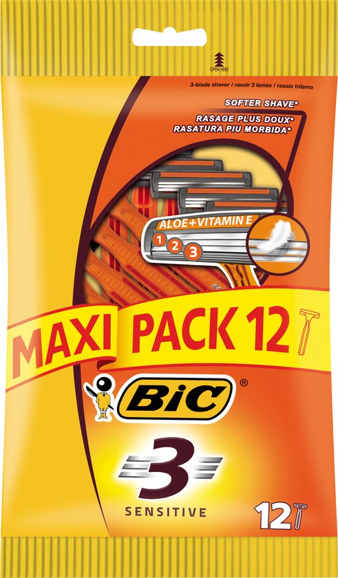 Rasoir BIC 3 lames - Housse x 12 Maxipack