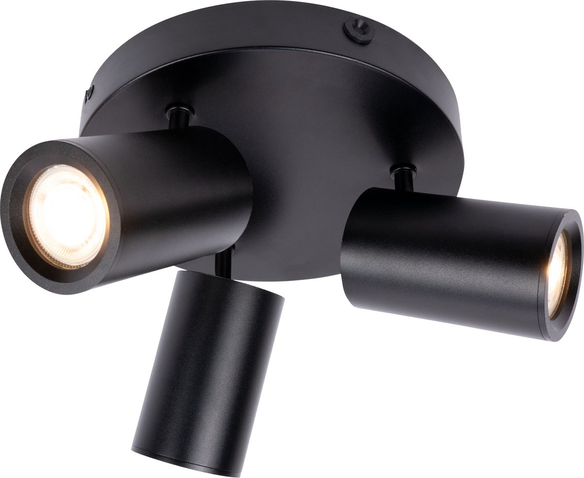 Ledvion - LED Plafondspot - Zwart 3-lichts - GU10 - IP20