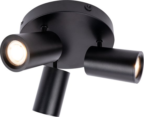 LED Plafondspot Zwart Trio - Dimbaar - 3W - 2700K - Kantelbaar