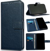 Casemania Hoesje Geschikt voor Samsung Galaxy S25 - Blauw - Portemonnee Book Case