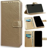 Casemania Hoesje Geschikt voor Samsung Galaxy S25 - Goud - Portemonnee Book Case