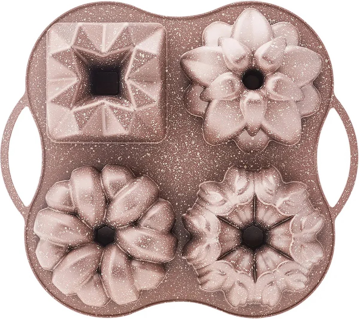 Karaca Cake pro - Rosegold Bakvorm - Graniet - 4 vormen in 1