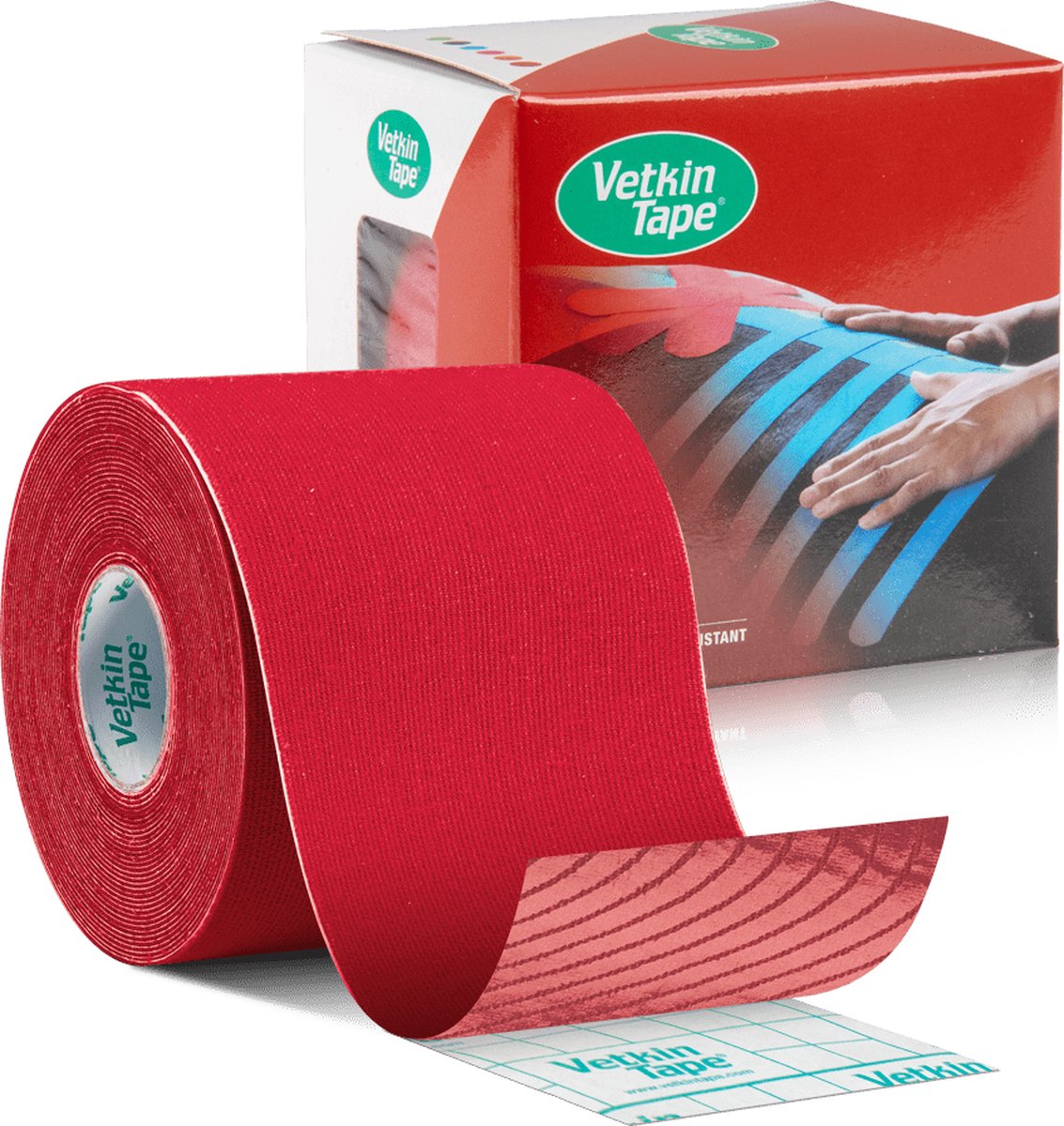 VetkinTape® - Rood - Kinesiotape - Voor paarden en andere dieren - 6cm x 5m
