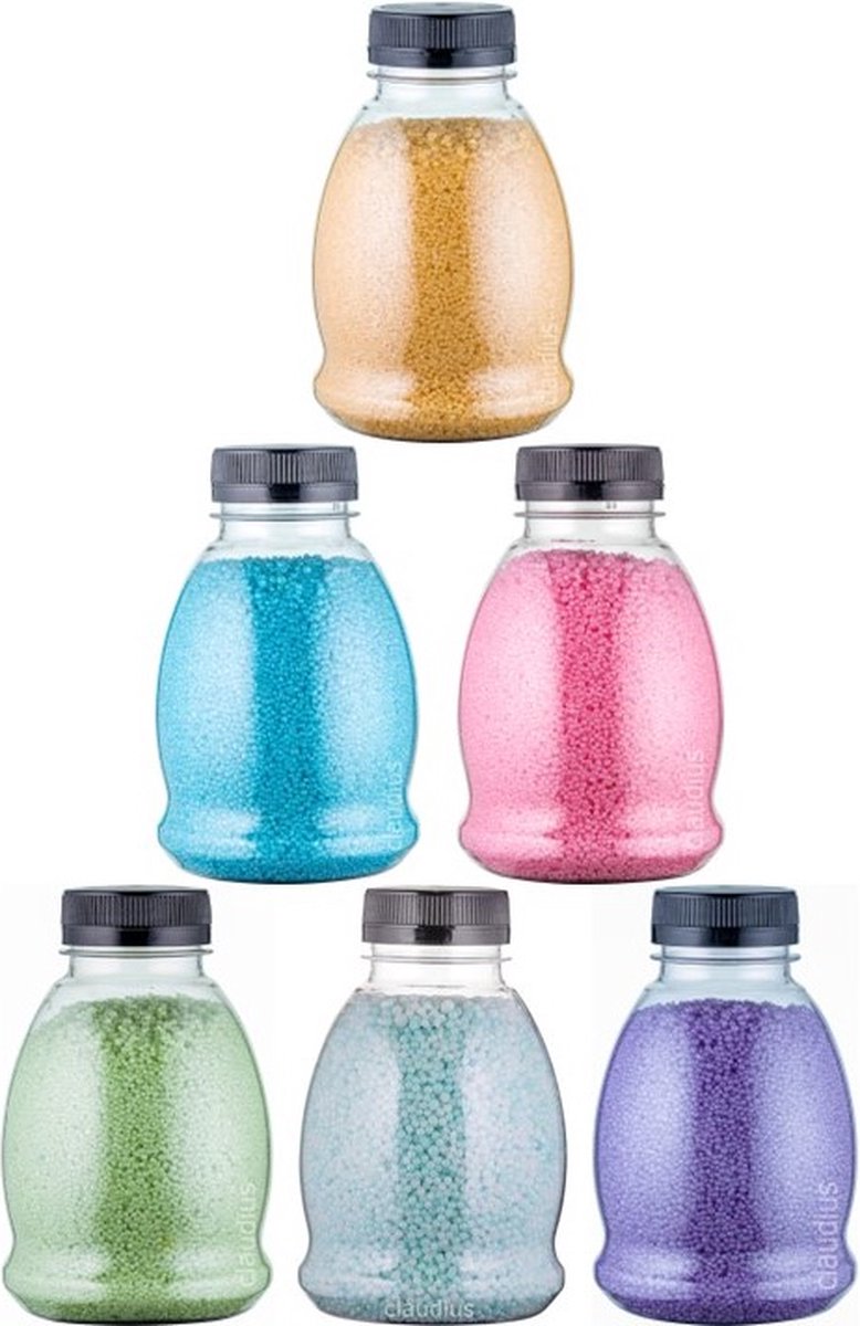 Goedkoopste Badkaviaar - 225 gram - set van 6 verschillende geuren - Zwarte Dop - Eucalyptus, Hamam, Lavendel, Opium, Rozen, Zen Moment - bad parels voor in bad