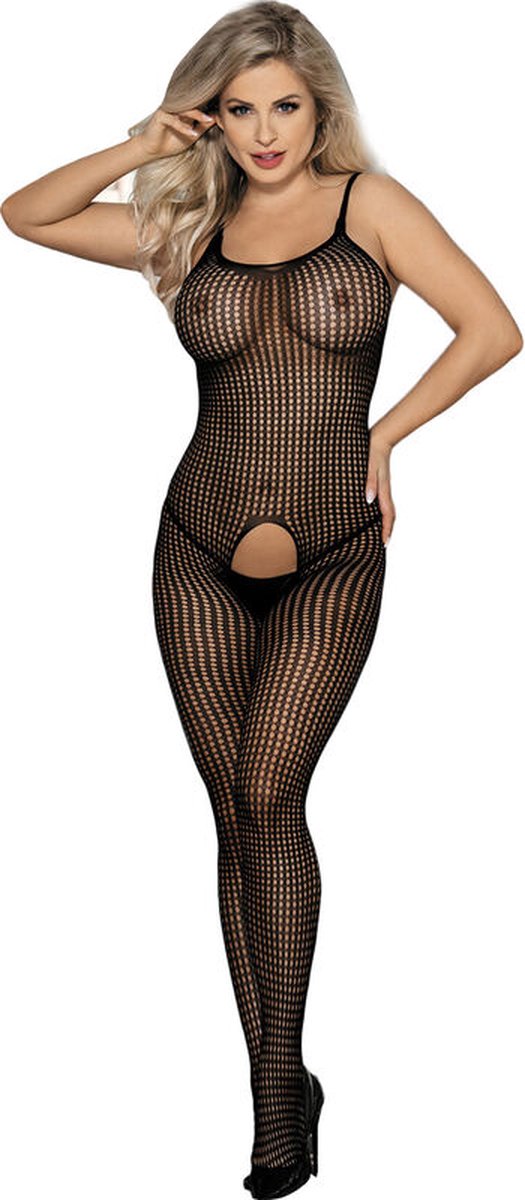 Goedkoopste SUBBLIME - 951726 ZWART ELASTISCH VISNET KRUISLOZE BODYSTOCKING ONE SIZE