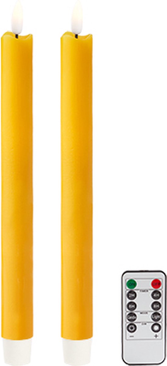 Addison Ross kaars 23cm LED Yellow