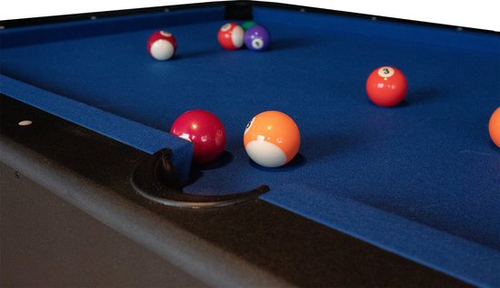 Cub Sports® Blackpool Pooltafel 7ft - inclusief gratis afdekhoes - Hufterproof - Indoor Pooltafel - Pooltafel voor thuis - Pooltafel 7ft - Zwart - Blauw laken - 80kg- 2 jaar garantie - Inclusief accessoires - Keuen - Set poolballen -Pooltafel School van Merkloos — afbeelding 4