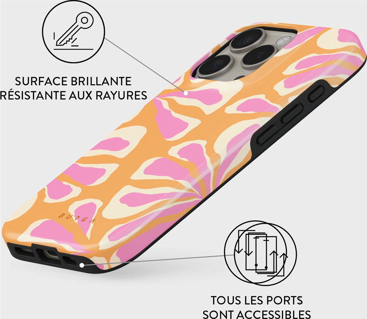 Burga Telefoonhoesje Voor IPhone 16 Pro Max - MagSafe-compatibel - Schokbestendige Hardcase Hoesje - Aloha