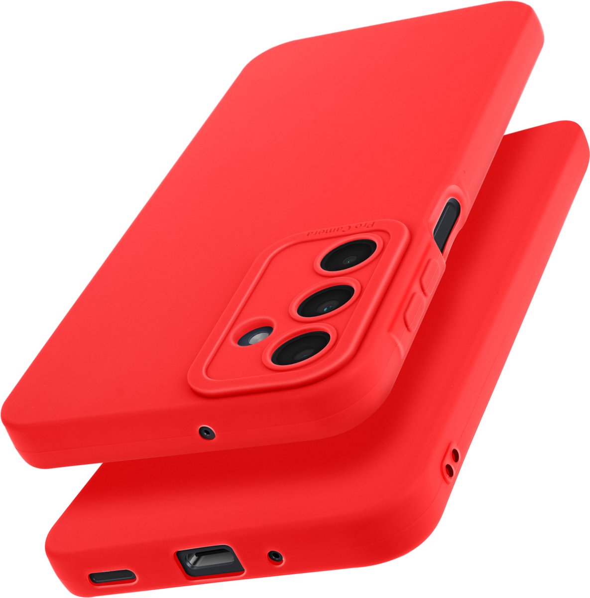 Avizar Dekking Geschikt voor Samsung Galaxy A16 Silicone Mat Blok Beschermde Camera, Rood