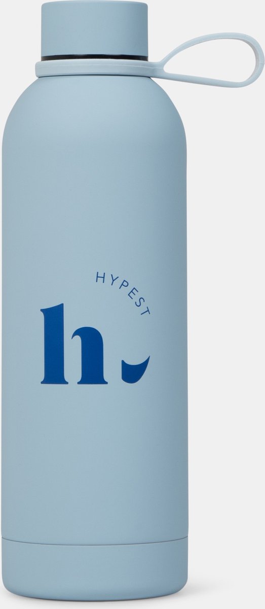 Hypest - blauwe waterfles - RVS - 24 uur koud water - 12 uur warm water - BPA vrij - Lekvrij