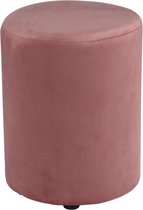Arti Casa Poef Rond Velvet - Ronde Velvet Poef 28x36 cm - Compacte Fauteuil of Kruk - Poef Voor Woonkamer en Slaapkamer - Roze