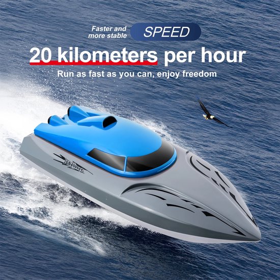 SUBECO Bateaux Télécommandés Pour Piscines Et Lacs, 2,4 GHz, 30 Km H Bateau Radiocommande A Grande Vitesse Distance De 100 Amz B0cl