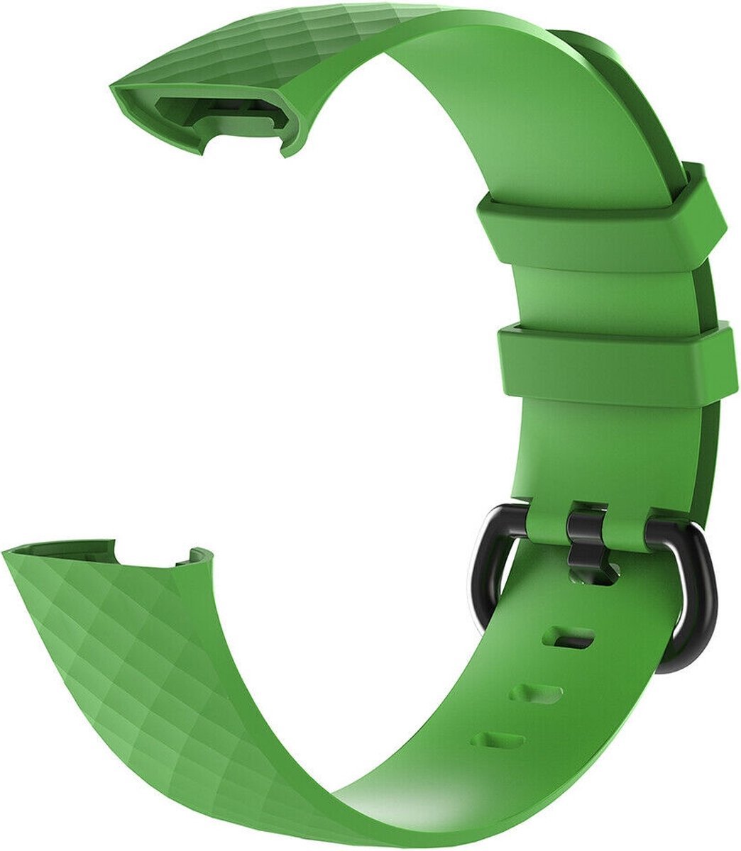 New Age Devi - Groen siliconen bandje - geschikt voor Fitbit Charge 3 Charge 4 - maat ML